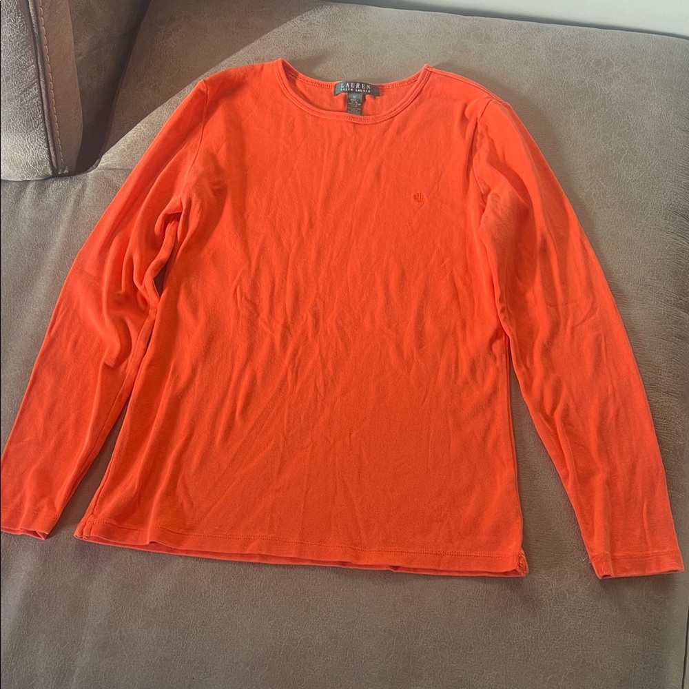Ralph Lauren Vibrant Orange Crewneck Top